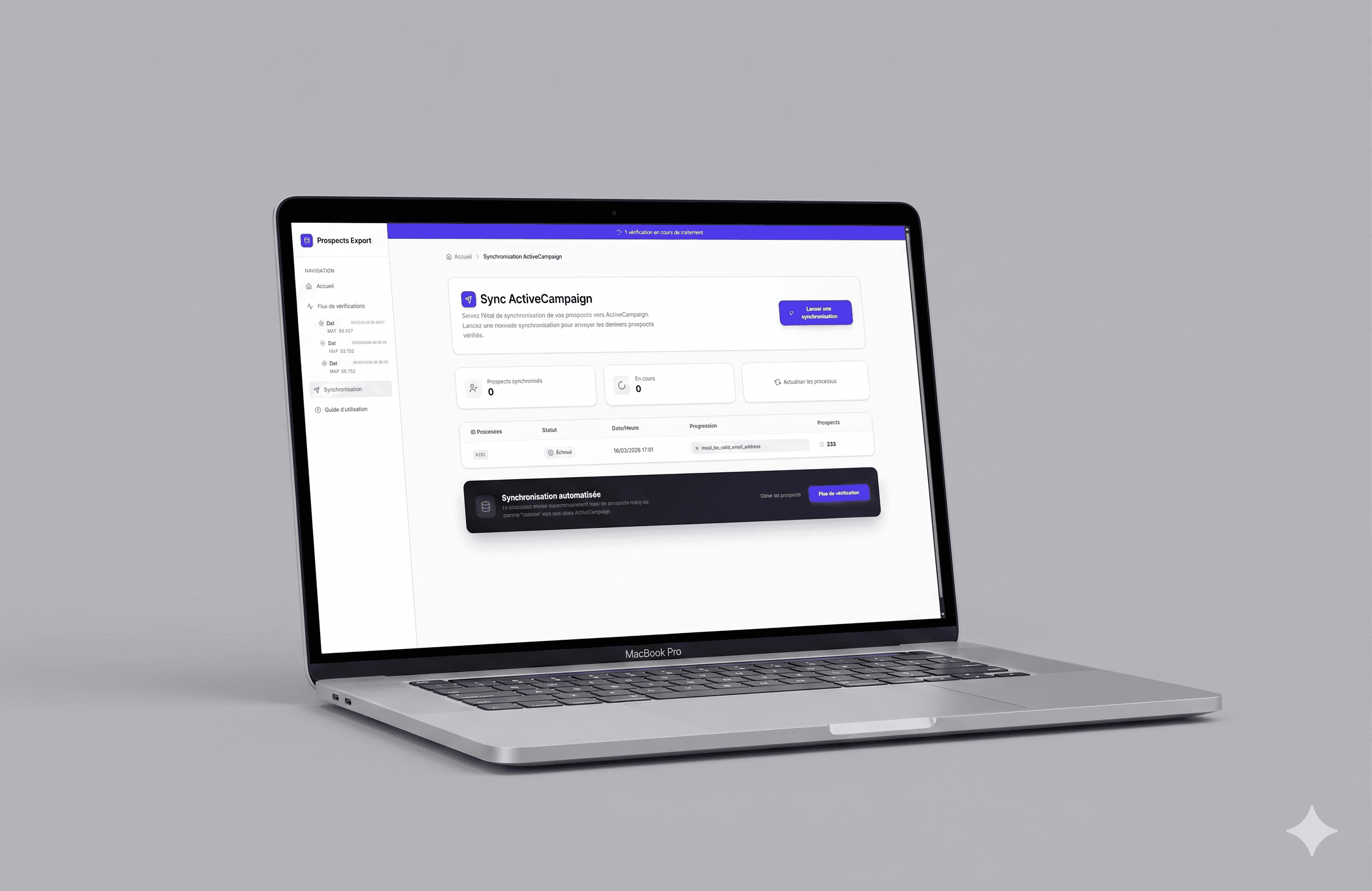 Prospection Tool — détail 2